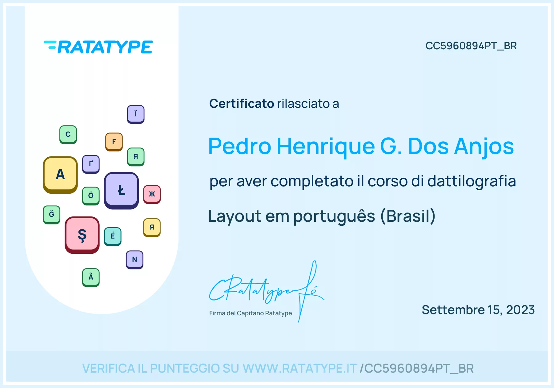 Ottieni il tuo certificato